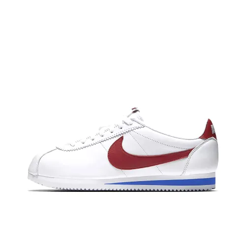 Nike Cortez Non Bottom Slip Легкий Низкий Топ Марафон Беговые кроссовки Мужской Белый Красный Синий