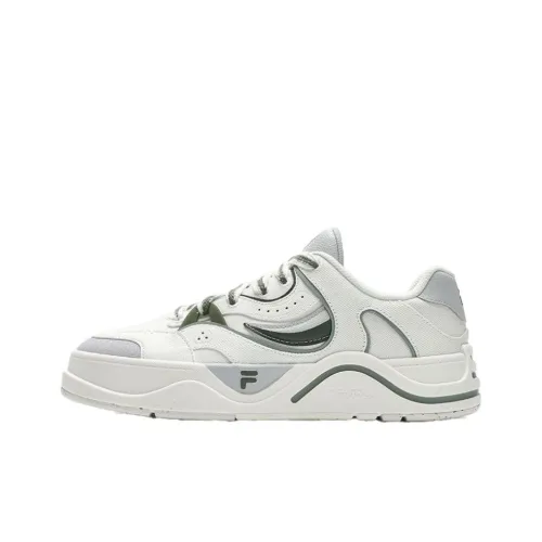 FILA FUSION 50 50 Ударостойкость и устойчивость к истиранию Низкий топ Скейтборд Кроссовки Мужские Серый Белый