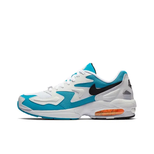 Nike Air Max 2 Light Low Top Air Cushion Повседневные Беговые Кроссовки Унисекс Синий Белый