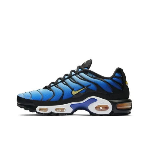 Nike Air Max Plus Low Top Air Cushion Повседневные Беговые Кроссовки Унисекс Черный Синий