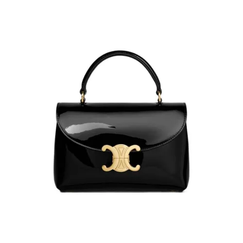 CELINE Телячья кожа Сумка через плечо Женская Черная