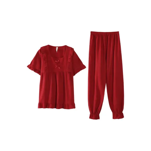 The Story Of The Flower Season Пижамный комплект женский кирпично-красный