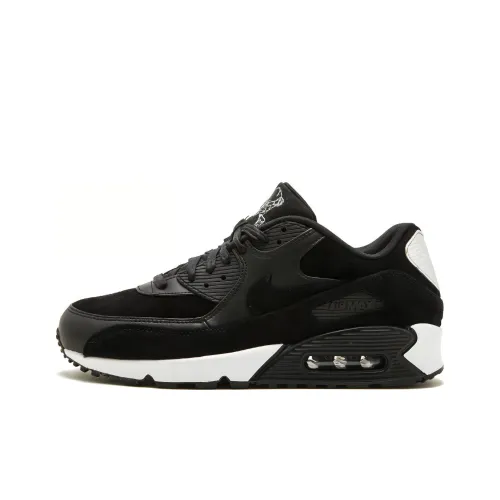 Nike Air Max 90 Low Топ Беговые кроссовки Мужской Черный белый
