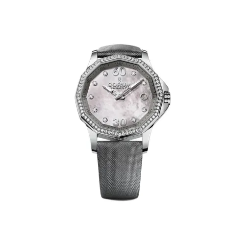Corum ADMIRAL Collection Автоматический Механический Механизм Женские Часы 38 мм Серый Циферблат Корпус из Нержавеющей Стали Сатиновый Ремешок