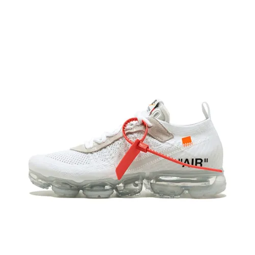 OFF Белый x Nike Air Vapormax Устойчивый к истиранию Низкий Топ Повседневные Беговые кроссовки Унисекс Белый