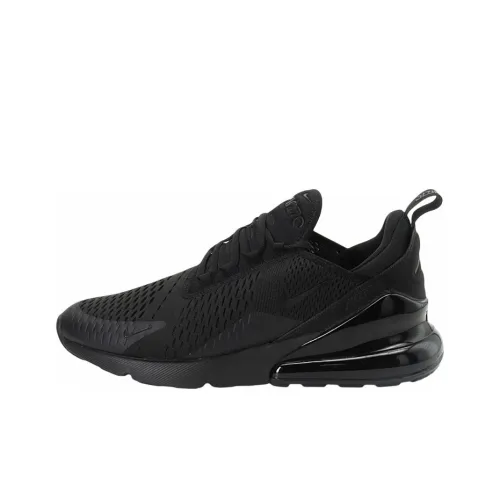 Nike Air Max 270 Устойчивый к истиранию Дышащий Низкий Топ Повседневная Беговая Обувь Мужская Чисто Черный
