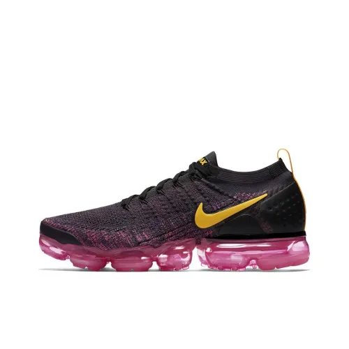 Nike VaporMax Flyknit 2 Амортизация Низкий Топ Air Cushion Беговые кроссовки Мужские Черный Красный