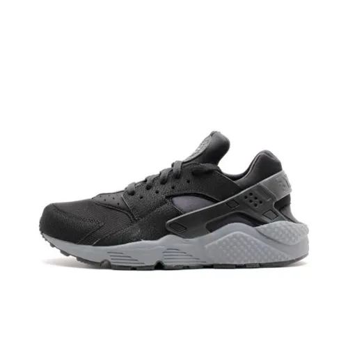 Nike Air Huarache Нескользящий Легкий Низкий Топ Повседневная Беговая Обувь Мужская Черная Серый