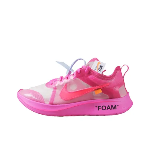 Off Белый x Nike Zoom Fly 1 Low Топ Air Cushion Тренировки для Бег на длинные дистанции Обувь Унисекс Розовый
