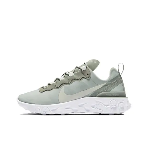 Nike React Element 55 Амортизирующие шоки противоскользящие низкий топ беговые кроссовки женские цвет грязно-зеленый