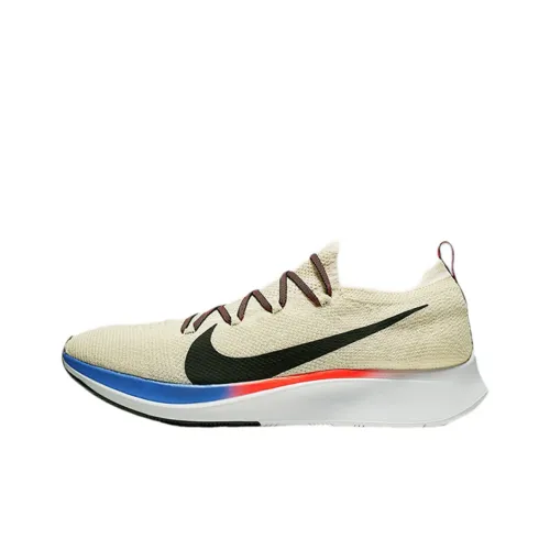Nike Zoom Fly 1 Slip-resistant Abrasion-resistant Low Top Marathon Running Shoes Unisex Light Cream