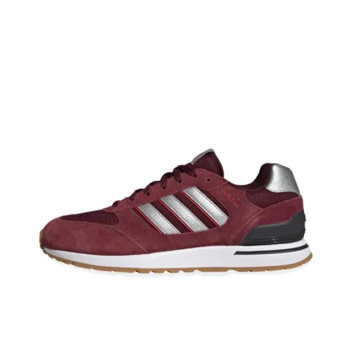 Adidas RUN 80S Slip-resistant Abrasion-resistant Low Top Casual Shoes Unisex Burgundy Adidas RUN 80S Противоскользящий Устойчивый к истиранию Низкий Топ Повседневная Обувь Унисекс Бордовый