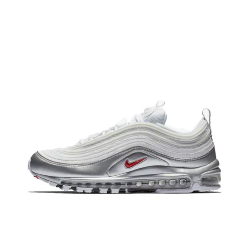 Nike Air Max 97 Амортизация Низкий Топ Air Cushion Беговые Кроссовки Унисекс Белый