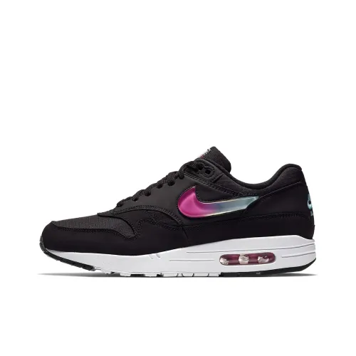 Nike Air Max 1 Low Топ Повседневные Беговые Кроссовки Мужские Черные Фиолетовые
