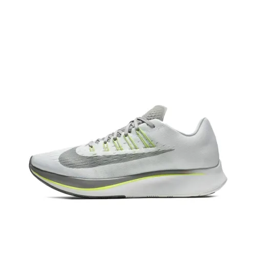 Nike Zoom Fly 1 Non Slip Легкий Низкий Топ Беговые кроссовки Мужские Серый Желтый
