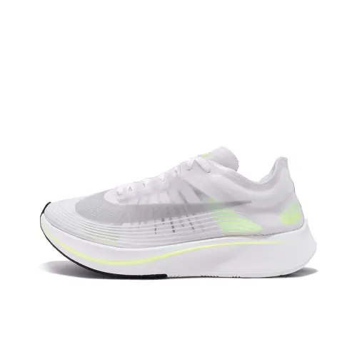 Nike Zoom Fly SP Амортизация Противоскользящий Устойчивый к истиранию Низкий топ Кроссовки для бега на длинные дистанции Женские Белый