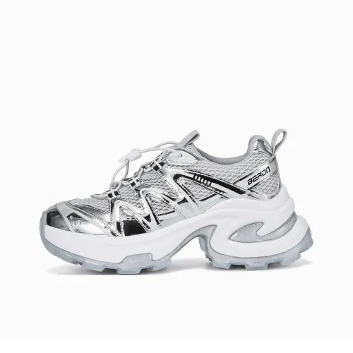 BOERDIQI Дышащий Поддерживающий Легкий Увеличивающий Высоту Низкий Топ Кроссовки с Толстой Подошвой Женские