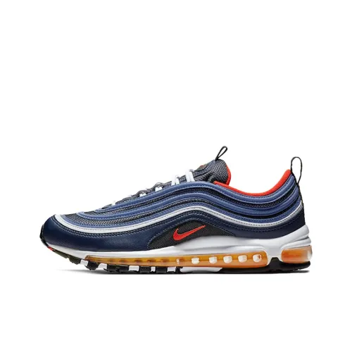 Nike Air Max 97 Midnight Blue HABANERO Red Низкие кроссовки для бега Мужские Синий