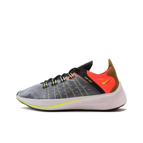 Nike EXP X14 Амортизаторы Slip-resistant и устойчивые к истиранию Низкий топ Марафон Беговые кроссовки Мужские Серый