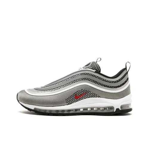 Nike Air Max 97 Low Топ Повседневные Беговые Кроссовки Унисекс Серебряный Bullet
