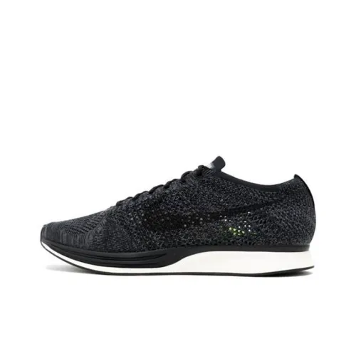 Nike Flyknit Racer Амортизаторы Shock Resistant Низкий Топ Марафон Беговые кроссовки Унисекс Черный