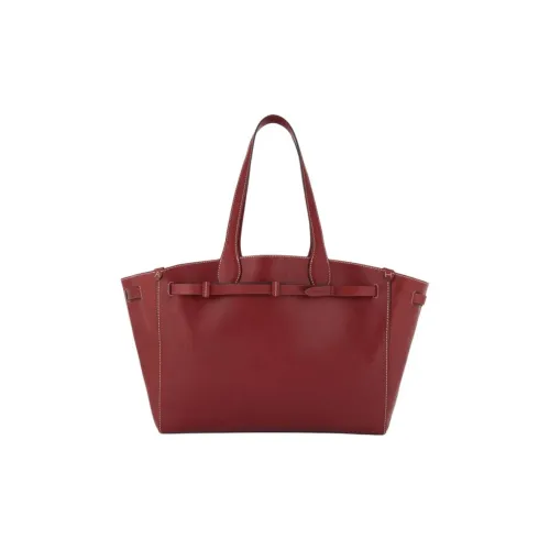 Anya Hindmarch Кожа Тоут Сумка Сумка для покупок Сумка Женская Бордовая