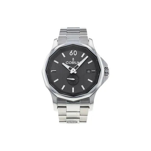 Corum Автоматический Механический Механизм Мужские Часы Часы 42 мм Черный Циферблат Стальной Корпус Часов Стальной Ремешок