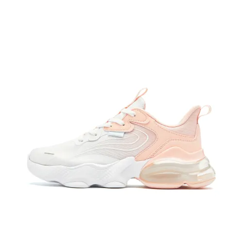 QIAODAN North Pluto 3,0 Противоскользящие Устойчивые к износу Низкие Беговые кроссовки WOMEN'S JORDAN Белый Эмаль Розовый