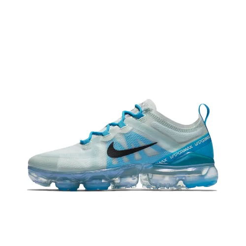 Nike VaporMax 2019 Амортизация Поддержка Низкий Топ Воздушная Подушка Беговые Кроссовки Женские Серый Синий Выпуск 2019
