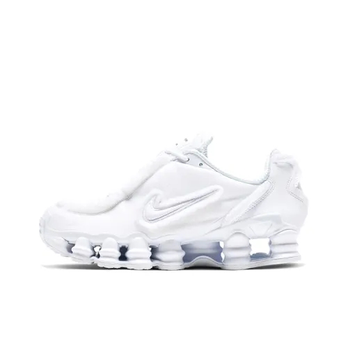 CDG x Nike Shox TL Series Low Топ Беговые кроссовки Женские Белые
