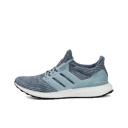 Adidas Ultraboost 4,0 Нескользящий Легкий Низкий Топ Беговые кроссовки Унисекс Синий Белый