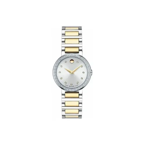 MOVADO Celine Collection Кварцевый механизм Женские часы 26,5 мм Серебристый циферблат Ремешок из нержавеющей стали