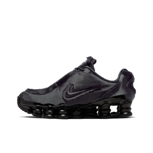 CDG x Nike Shox TL Series Амортизация Поддержка Низкий Топ Воздушная Подушка Повседневные Беговые Кроссовки Женские Черные