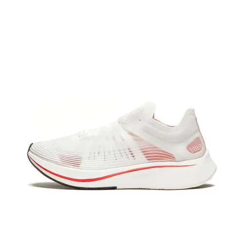 Nike Zoom Fly SP Амортизация Баланс Низкий Топ Марафон Беговые кроссовки Мужские Белый Красный