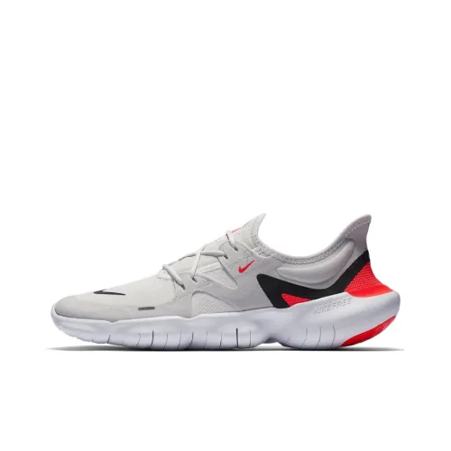 Nike Free Rn 5,0 Дышащая Поддержка Низкий Топ Беговые кроссовки Унисекс Серый Красный