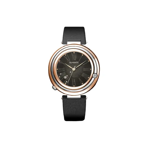 SUNMATE Luxe Мода Нишевый Стразы Украшенный Бизнес Элегантный Водонепроницаемый Часы Кварцевый Механизм