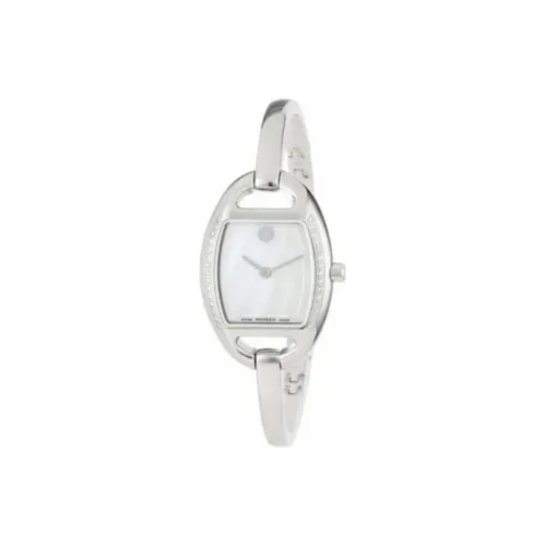 MOVADO Beautiful World Collection Кварцевый механизм Женские часы Часы 23,85*13,4мм Белый циферблат