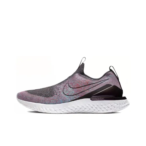 Nike Epic Phantom React Flyknit Амортизаторы Slip-resistant Низкий топ Повседневные беговые кроссовки Мужские Красный