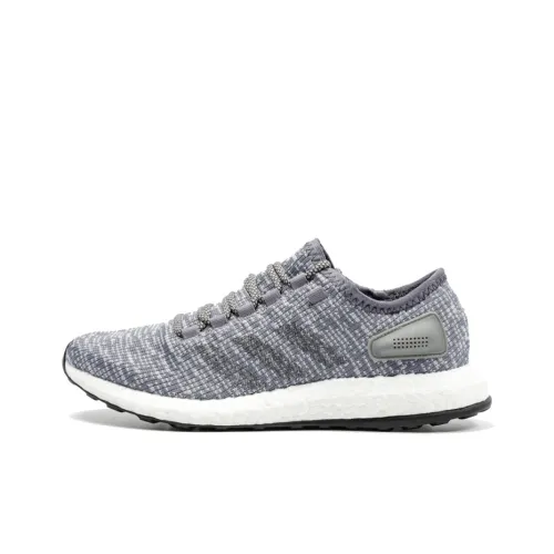 Adidas Pure Boost 2017 Амортизаторы Slip-resistant Abrasion-resistant Низкий топ Беговые кроссовки Unisex Серый Белый
