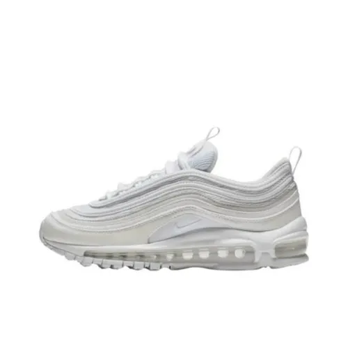 Nike Air Max 97 Амортизация Баланс Низкий Топ Повседневные Беговые кроссовки Женские Белые Bullet