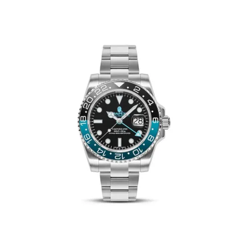 A BATHING APE Кварцевый механизм Часы Мужские Черный циферблат