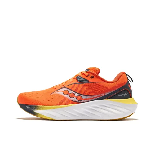 Saucony TRIUMPH Victory 22 Дышащий Низкий Топ Тренировочная Обувь для Беговых Дистанций Мужская Оранжевая Желтая
