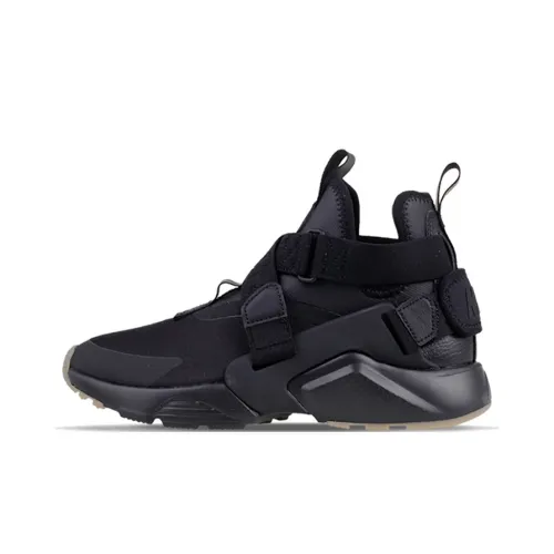Nike Huarache City Нескользящий Легкий MID Топ Беговые кроссовки для марафона Женские Черные