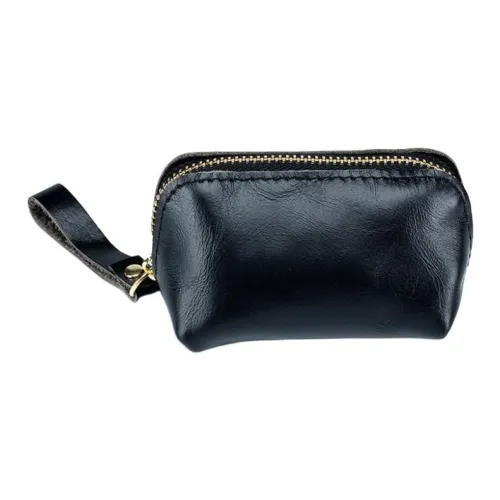 OUZIHUANG Коровья кожа Карман для монет Мелочь Кошелек Мини Женский Черный