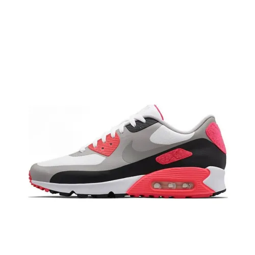 Nike Air Max 90 Low Топ Air Cushion Marathon Беговые кроссовки Мужской Красный Серый