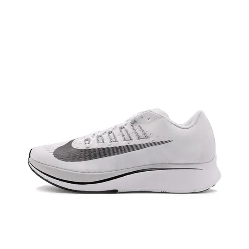 Nike Zoom Fly 1 Slip-Resistant Abrasion-Resistant Lightweight Low-Top Running Shoes Men's Pure White Найк Zoom Fly 1 Противоскользящий Устойчивый к износу Легкий Низкий Топ Беговые Кроссовки Мужские Чисто Белый
