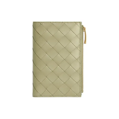 Bottega Veneta Овечья шкура Кошелек Средний Женские Травертин Новый Sauge