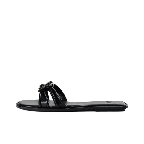 ZARA Слипоны Женские Черные