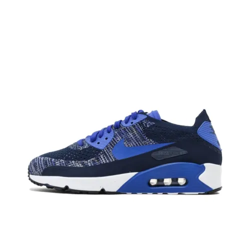 Nike Air Max 90 Low Топ Беговые кроссовки Мужские Синие Серые