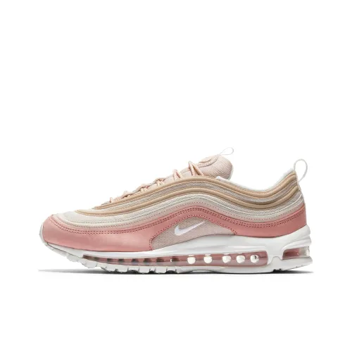 Nike Air Max 97 Легкий Низкий Топ Резиновые Беговые Кроссовки Унисекс Розовые Белые